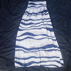 Geric Navy and White Maxi Dress/Skirt